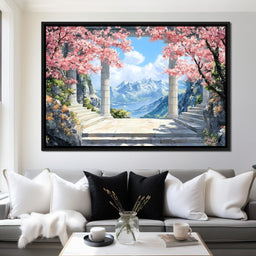 Mountain Blossom Panorama - NicheCanvas