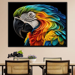 The Ribbon Feather Macaw - TooplesArt - NicheCanvas