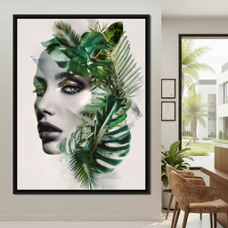Botanical Muse Fusion Portrait - NicheCanvas