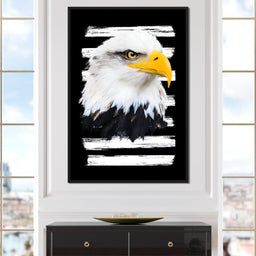 Regal Eagle Brushstroke Freedom - NicheCanvas