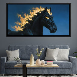 Fiery Night Stallion Spirit - NicheCanvas
