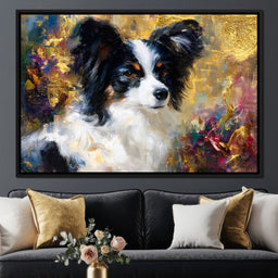 Golden Papillon Portrait Glow - NicheCanvas