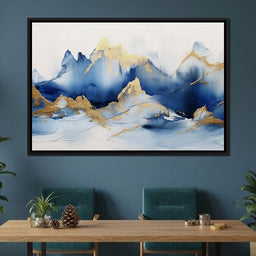 Golden Sapphire Alpine Peaks - NicheCanvas