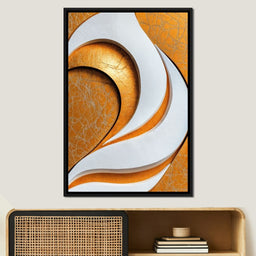 Gold Leaf Wave Relief - TooplesArt - NicheCanvas