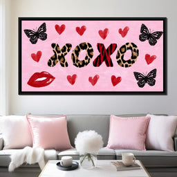 Wild Love XOXO Leopard Hearts - NicheCanvas