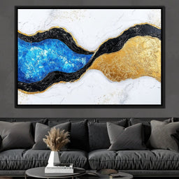 Radiant Rift of Golden Waves - NicheCanvas