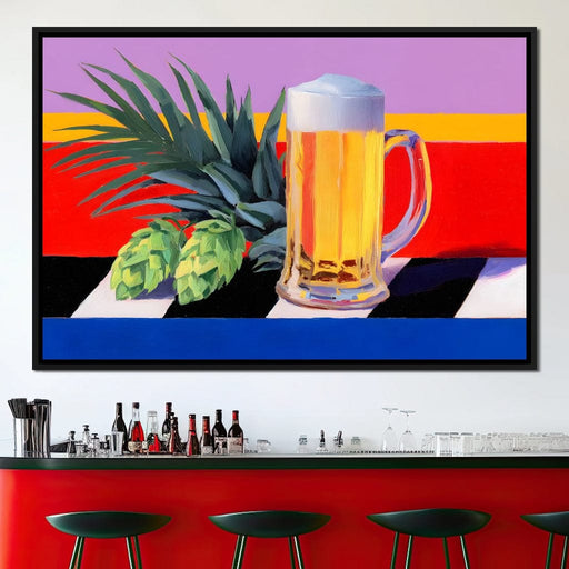 Hops and Lager Tropical Still Canvas Print