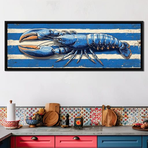 Nautical Blue Lobster Charm Canvas Print
