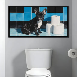Bathroom Butler Frenchie Fun - NicheCanvas