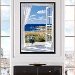 Ocean Breeze Through Open Window - NicheCanvas