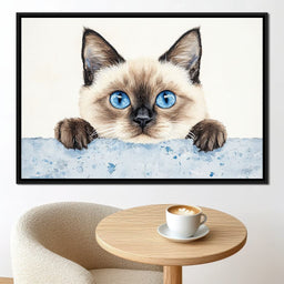 Curious Glance of Feline Eyes - NicheCanvas