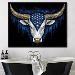 Galactic Constellation Bull - NicheCanvas