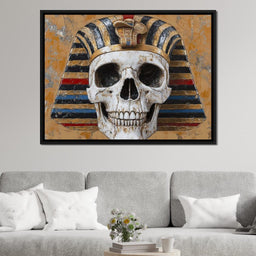 Ancient Echoes Pharaoh Skull - Raven Blackwood - NicheCanvas