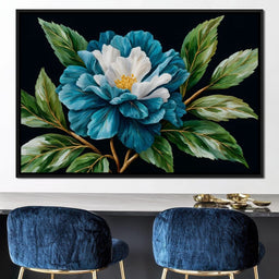 Flourishing Blue Elegance - NicheCanvas