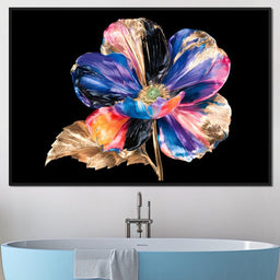 Gilded Petals Reveal Dark Radiance - NicheCanvas