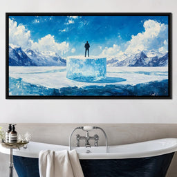 Solitude on Icy Summit - NicheCanvas