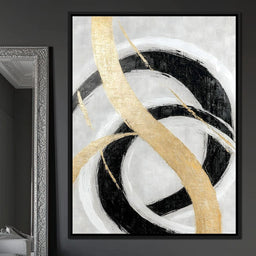 Golden Elegance Spirals - NicheCanvas