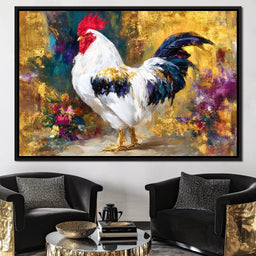 Regal Rooster Gold Radiance - Neal Hackett - NicheCanvas