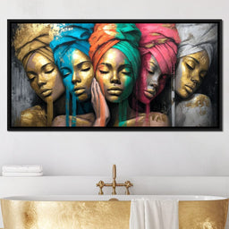 Golden Reverie Sisterhood - NicheCanvas
