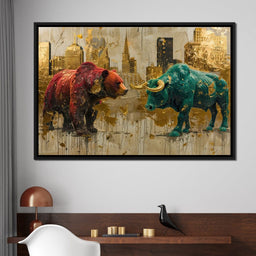 The Clash of Bull and Bear Forces - NicheCanvas