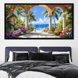 Mediterranean Paradise Vista - NicheCanvas