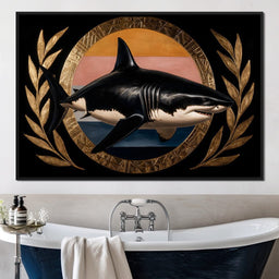 Gilded Shark Triumph Halo - NicheCanvas