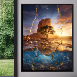 Celestial Rift Desert Dawn - NicheCanvas