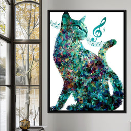 Melody Paws Neon Cat Muse - NicheCanvas