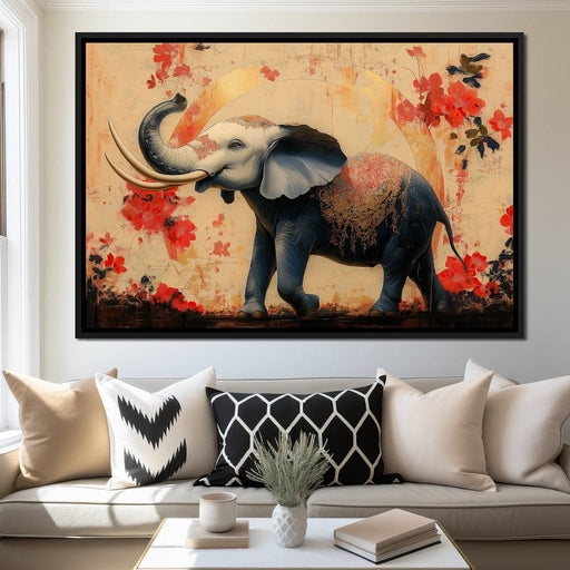 Elephant Radiant Elegance Canvas Print