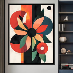Abstract Floral Geometric Burst - NicheCanvas