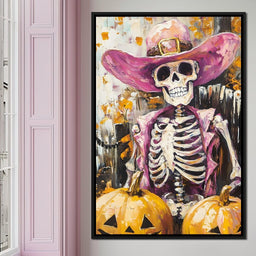Wild West Pumpkin Skeleton Spirit - NicheCanvas