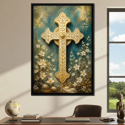 Gilded Petals Near The Relic - NicheCanvas