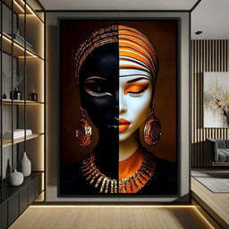 Elegant Duality Portrait - NicheCanvas