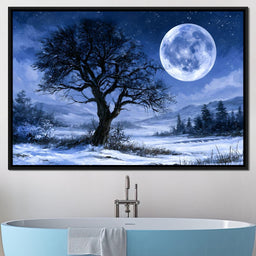 Midnight Frost Under The Lunar Glow - NicheCanvas
