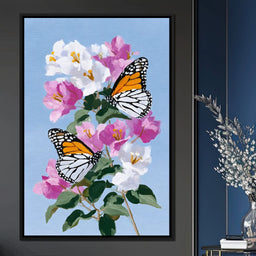 Monarch Duo Floral Skybound - NicheCanvas