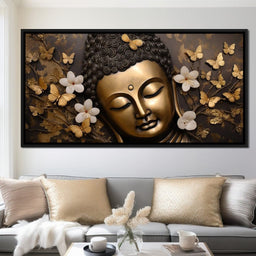 Glimmering Gold Buddha - NicheCanvas