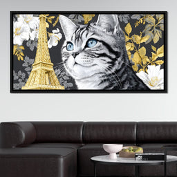 Feline Elegance Parisian Dreams - NicheCanvas