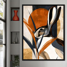 Solitary Hare Before The Setting Sun - NicheCanvas