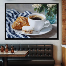Morning Coffee Pastry Stilllife - NicheCanvas