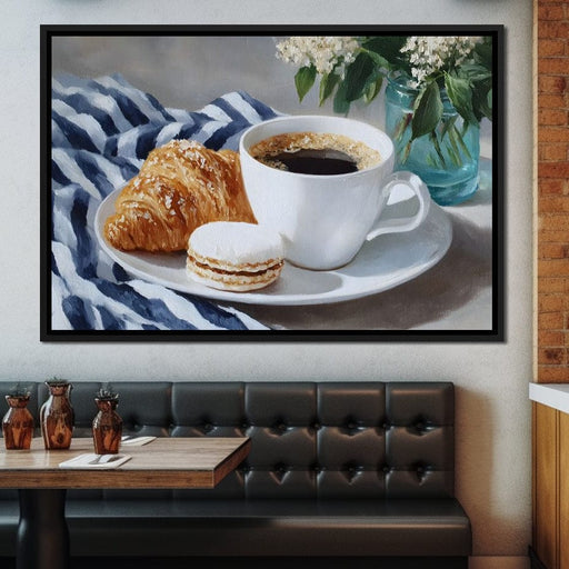 Morning Coffee Pastry & Macaron Canvas Print