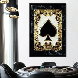 Opulent Ace of Spades Elegance - NicheCanvas