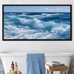 Cerulean Ocean Waves Seascape Dream - NicheCanvas