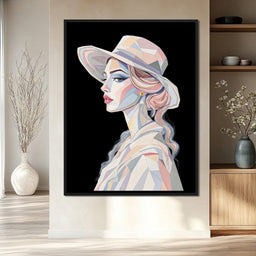 Lady in Pastels - TooplesArt - NicheCanvas