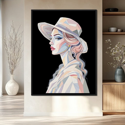 Lady in Pastels - TooplesArt Canvas Print