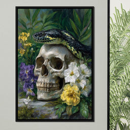 Serpent Crowned Skull Garden - NicheCanvas