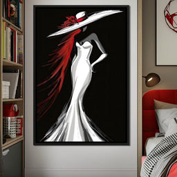 The White Dress - Elegant Flamenco - NicheCanvas