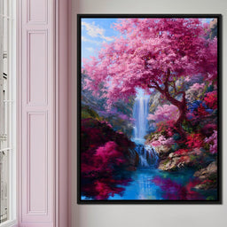 Cherry Cascade Dream Valley - NicheCanvas