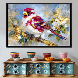 Golden Petal Songbird - NicheCanvas