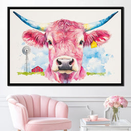 Meadows Pink Bull - NicheCanvas