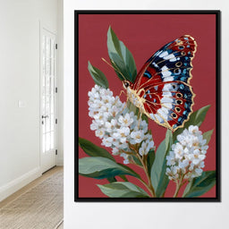 Radiant Papilio Over Floral Boughs - NicheCanvas